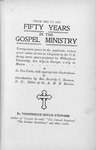 Fifty years in the Gospel Ministry