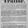 Notice appealing to free white workers, "An abolition traitor...a democratic workingman."
