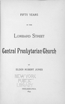 Fifty years in the Lombard Street Central Presbyterian Church