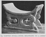 Carved Duala stool belonging to a chief.