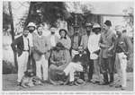 A group of Baptist missionaries [including Mr. and Mrs. Grenfell] at the launching of the 'Goodwill.'