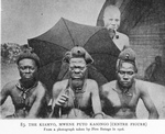 The Kiamvo, Mwene Puto Kasongo [centre figure]. From a photograph taken by Pére Butage in 1906.