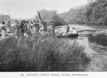 Crossing Kwilu River, Lunda expedition.