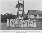 Scholars at a Portuguese Roman Catholic mission station, Portuguese Congo.