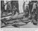 Rubber victims. Natives brought to the Baptist mission for treatment after outrages by agents of concessionnaire companies.
