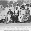 Sefu, son of Tipu-Tipu, and his representatives in Congoland, with the two Belgian officers who were subsequently killed, photo taken by Rev. William Forfeitt at Stanley Falls in 1891.