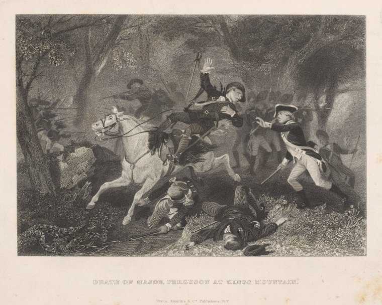 Death of Major [Patrick] Ferguson at Kings Mountain. - NYPL Digital ...