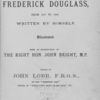 The life and times of Frederick Douglass, title page