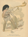Période Gauloise Historique : soldat Gaulois sonnant de la trompe de guerre