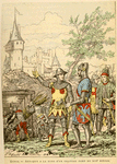 Génie : attaque a la mine d'un chateau fort du XIV siècle