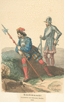 Landsknecht, arquebusier der schweizer banden