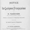 Notice sur la Guinée française, title page