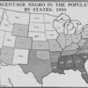 Percentage Negro in the population, by States: 1910.