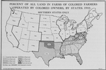 Per cent of all land in farms of Colored owners by States: 1910; Southern States only.