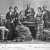 The Jubilee singers: F. J. Loudin; Maggie L. Porter; Jennie Jackson; George E. Barrett; Ella Sheppard;  Mabel R. Lewis; R. A. Hall; Patti Malone