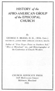 History of the Afro-American group of the Episcopal Church