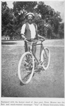 Equipped with the fastest steed of days past, Peter Bruner was the fleet and much-wanted messenger "boy" of Miami University folks.