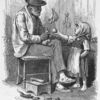 A sketch in the old French market.