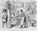 The kitchen of a Pullman car.