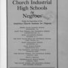 Our Church Industrial High Schools for Negroes, title page