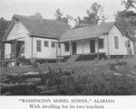 Washington model school," Alabama with dwelling for its two teachers.