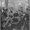 The Mississippi legislature passing a resolution asking for federal aid after the attack on Vicksburg, scene in the Senate chamber.