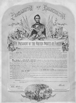 Proclamation of Emancipation by the President of the United States Abraham Lincoln.