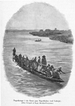 Negerkonge i sin Kano paa Nigerfloden [ved Lokoja].