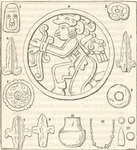 Engravings of human figure, ornaments vases etc.