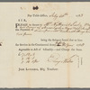 Revolutionary War - Request for compensation to be paid to Nathaniel Seely for an enslaved man, Amos Seely, who was killed in the Revolutionary War, 1783. Top reads "pay-table office, July 30th, 1783..."