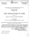 Resolutions of the legislature of Ohio.