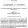 Resolutions of the legislature of Wisconsin.