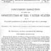 Concurrent resolution to amend the Constitution of the United States so as to prohibit qualifications of suffrage based upon race or parentage.