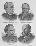 Benjamin W. Arnett, D.D.; Wesley J. Gaines, D.D.; Benjamin T. Tanner, D.D.; Abram Grant, D.D.; In point of seniority, according to election, the new bishops rank as follows: Wesley J. Gaines, Benjamin W. Arnett, Benjamin T. Tanner, Abram Grant - elected