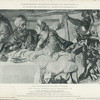 Tsar' Artaksers na piru u Eseiri. Chast' gobelena, ispolnennogo tkachem Kozett v 1739 g.