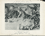 Tsar' Artaksers na piru u Eseiri. Chast' gobelena, ispolnennogo tkachem Kozett v 1739 g.