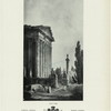 Khud. Sobranie  kniazei Iusupovykh. Rober, Giuber.- Peizazh s ruinami rimskago khrama, kolonnoi so statuei i kiparisami.