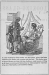 A lady teaching her little brother and the author, prior to the latter redeeming his mother, who remains with the lady
