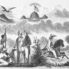 Slaves being whipped. Running after fugitive slaves