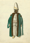 African wearing green robe.