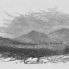 View of the town of Bambara situated in front of a chain of hills