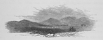 View of the town of Bambara situated in front of a chain of hills