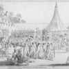 Females parading in front of King of Dahomey and Captains