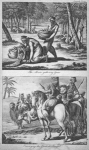 The Moors gathering Gums.  Conveying the Gums to Senegal.