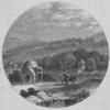 Two men on Horses reaching a town
