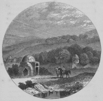 Two men on Horses reaching a town