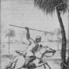 Man with spear on a galloping horse