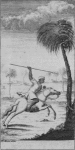 Man with spear on a galloping horse