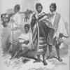 Odea, a Betsimasaraka Bearer.  Hova Farmer.  Hova Officer in Silk Lamba.  Hova Officer in Cotton Lamba. Tall friend mentioned p.124