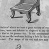 Egyptian chair; a workmen drilling a hole in the seat of a chair